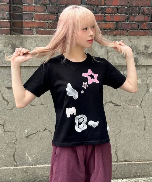 ambler(エムブラー)の「AMB ANGEL チェックパッチ 半袖Tシャツ AS1225 (ホワイト)(Tシャツ/カットソー・レディース・その他・FREE/S/M)」の15枚目の写真