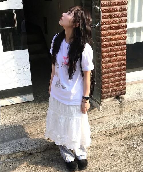 ambler(エムブラー)の「AMB ANGEL チェックパッチ 半袖Tシャツ AS1225 (ホワイト)(Tシャツ/カットソー・レディース・その他・FREE/S/M)」の7枚目の写真
