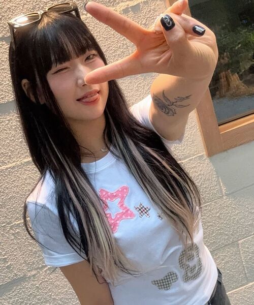 ambler(エムブラー)の「AMB ANGEL チェックパッチ 半袖Tシャツ AS1225 (ホワイト)(Tシャツ/カットソー・レディース・その他・FREE/S/M)」の4枚目の写真