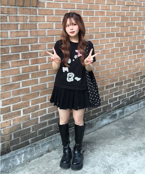 ambler(エムブラー)の「AMB ANGEL チェックパッチ 半袖Tシャツ AS1225 (ホワイト)(Tシャツ/カットソー・レディース・その他・FREE/S/M)」の2枚目の写真