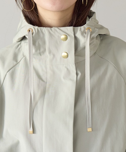 PREFERIR(プレフェリール)の「【大人きれいめ】撥水加工 スプリングパーカー(マウンテンパーカー・レディース・ブラック/ネイビー/キャメル/ライトグリーン・FREE)」の19枚目の写真