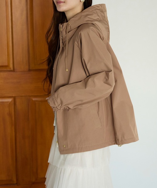 PREFERIR（プレフェリール）の「【撥水加工・花粉対策】大人きれいめマウンテンパーカー 春アウター（マウンテンパーカー・レディース・ブラック/ネイビー/キャメル/ライトグリーン・FREE）」の22枚目の写真