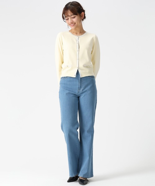 MISCH MASCH(ミッシュマッシュ)の「2026春夏新作 配色トリミングベーシック金釦カーディガン(カーディガン/ボレロ・レディース・ブラック/ブルー/イエロー/ホワイト/ピンク・フリ-)」の18枚目の写真