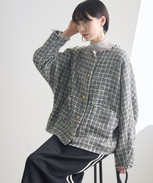 Paradise Picnic（パラダイスピクニック）の「Dignite Collier ドルマンツイードジャケット（ノーカラージャケット）」