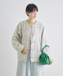 Paradise Picnic（パラダイスピクニック）の「Dignite Collier ドルマンツイードジャケット（ノーカラージャケット）」
