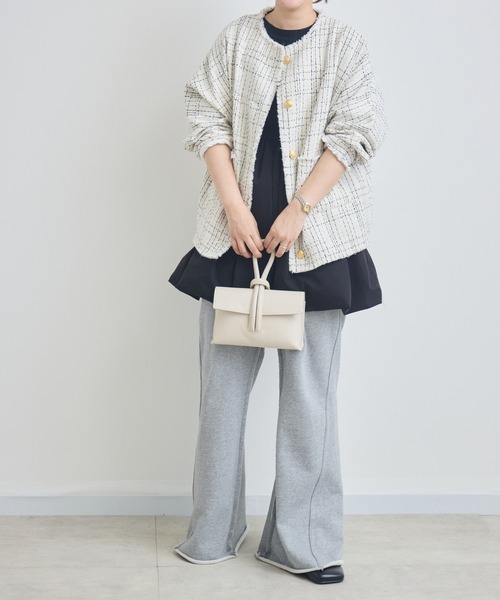 Dignite Collier ドルマンツイードジャケット（ノーカラージャケット