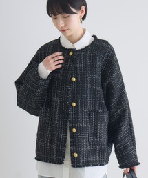 Paradise Picnic（パラダイスピクニック）の「Dignite Collier ドルマンツイードジャケット（ノーカラージャケット）」