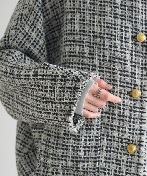 Dignite Collier ドルマンツイードジャケット（ノーカラージャケット