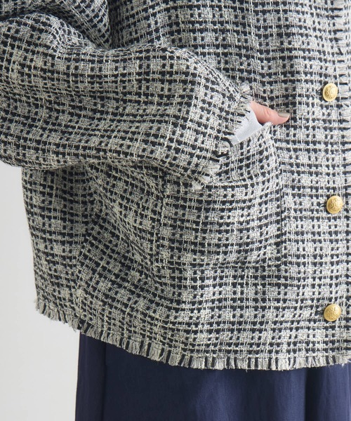 Dignite Collier ドルマンツイードジャケット（ノーカラージャケット