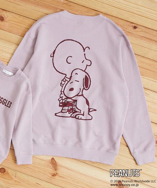 THE SHOP TK （ザ ショップ ティーケー ）の「PEANUTS ／ ピーナッツ スヌーピー ミニ裏毛スウェット（スウェット・メンズ・ネイビー/ベビーピンク/アイボリー・03/02/04）」の3枚目の写真