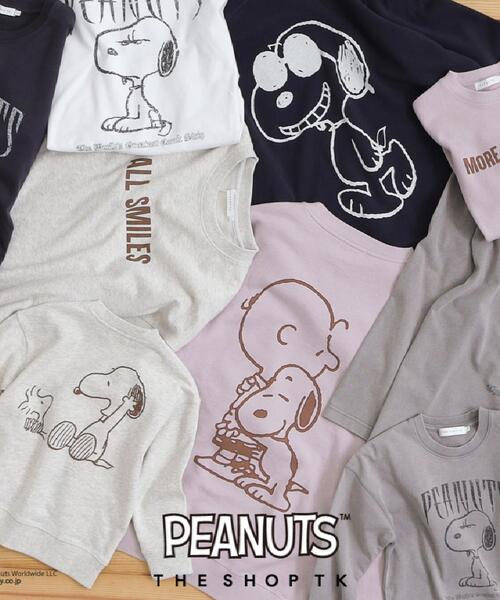 THE SHOP TK （ザ ショップ ティーケー ）の「PEANUTS ／ ピーナッツ スヌーピー ミニ裏毛スウェット（スウェット・メンズ・ネイビー/ベビーピンク/アイボリー・03/02/04）」の4枚目の写真