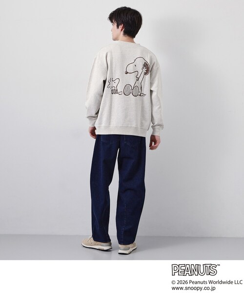 THE SHOP TK （ザ ショップ ティーケー ）の「PEANUTS ／ ピーナッツ スヌーピー ミニ裏毛スウェット（スウェット・メンズ・ネイビー/ベビーピンク/アイボリー・03/02/04）」の10枚目の写真