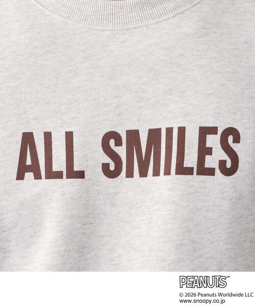 THE SHOP TK （ザ ショップ ティーケー ）の「PEANUTS ／ ピーナッツ スヌーピー ミニ裏毛スウェット（スウェット・メンズ・ネイビー/ベビーピンク/アイボリー・03/02/04）」の11枚目の写真