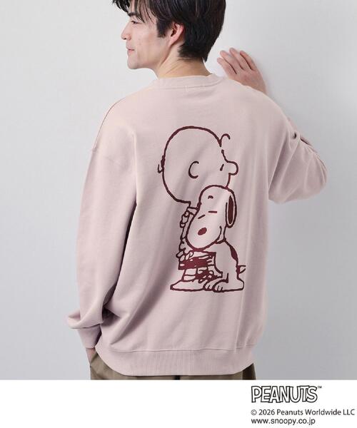 THE SHOP TK （ザ ショップ ティーケー ）の「PEANUTS ／ ピーナッツ スヌーピー ミニ裏毛スウェット（スウェット・メンズ・ネイビー/ベビーピンク/アイボリー・03/02/04）」の12枚目の写真