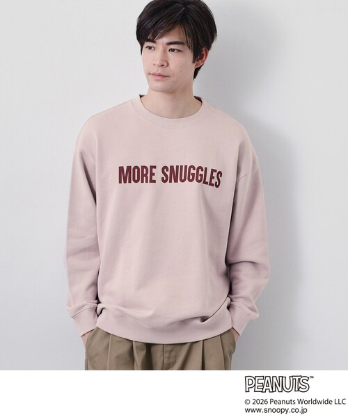 THE SHOP TK （ザ ショップ ティーケー ）の「PEANUTS ／ ピーナッツ スヌーピー ミニ裏毛スウェット（スウェット・メンズ・ネイビー/ベビーピンク/アイボリー・03/02/04）」の13枚目の写真
