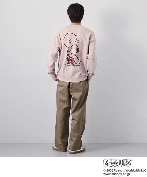 THE SHOP TK （ザ ショップ ティーケー ）の「PEANUTS ／ ピーナッツ スヌーピー ミニ裏毛スウェット（スウェット・メンズ・ネイビー/ベビーピンク/アイボリー・03/02/04）」の15枚目の写真