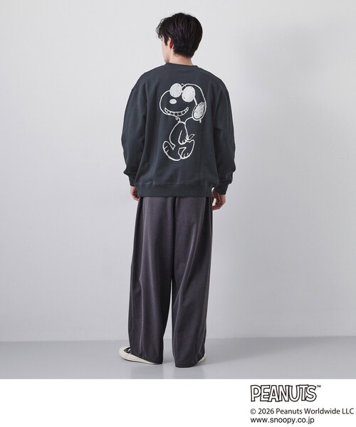 THE SHOP TK （ザ ショップ ティーケー ）の「PEANUTS ／ ピーナッツ スヌーピー ミニ裏毛スウェット（スウェット・メンズ・ネイビー/ベビーピンク/アイボリー・03/02/04）」の20枚目の写真
