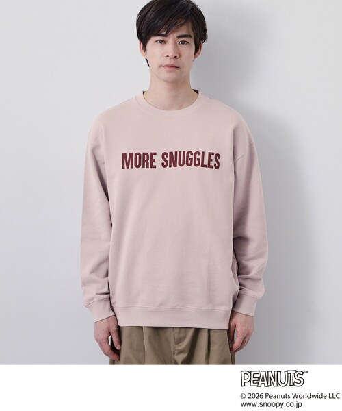 THE SHOP TK （ザ ショップ ティーケー ）の「PEANUTS ／ ピーナッツ スヌーピー ミニ裏毛スウェット（スウェット・メンズ・ネイビー/ベビーピンク/アイボリー・03/02/04）」の22枚目の写真