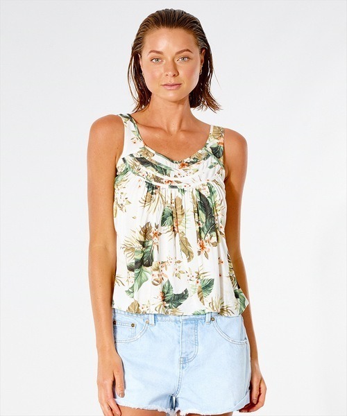 rip curl(リップカール)の「【RIPCURL(リップカール)】ON THE COAST CAMI/ボタニカル柄 キャミソール(キャミソール・レディース・ナチュラル・SMALL/X-SMALL)」の5枚目の写真