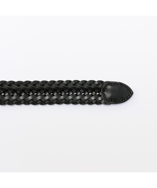 無印良品(ムジルシリョウヒン)の「ベジタブルタンニンレザー 手編みベルト 中幅(ベルト・メンズ・ダークブラウン/ブラック・FREE)」の5枚目の写真