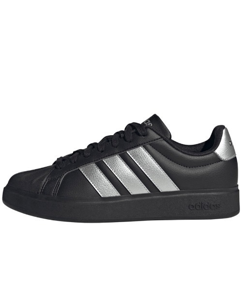adidas(アディダス)の「アディダス adidas ストリートトーク(スニーカー・レディース・ブラック×シルバー・23.0cm/23.5cm/24.0cm/24.5cm/25.0cm)」の8枚目の写真