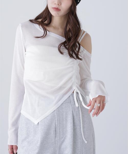 FREE'S MART（フリーズマート）の「◆ワンショルシャーリングテレコカットソー（Tシャツ/カットソー・レディース・ホワイト/グレー/ブラック/ブラウン・FREE）」の17枚目の写真