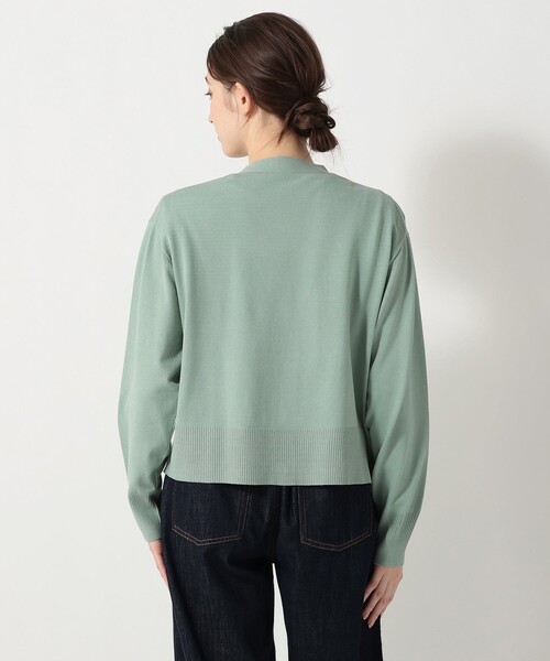 Afternoon Tea（アフタヌーンティー）の「トリプルケアVネックカーディガン（カーディガン/ボレロ・レディース・ネイビー/ライトグレー/グリーン・MEDIUM）」の4枚目の写真