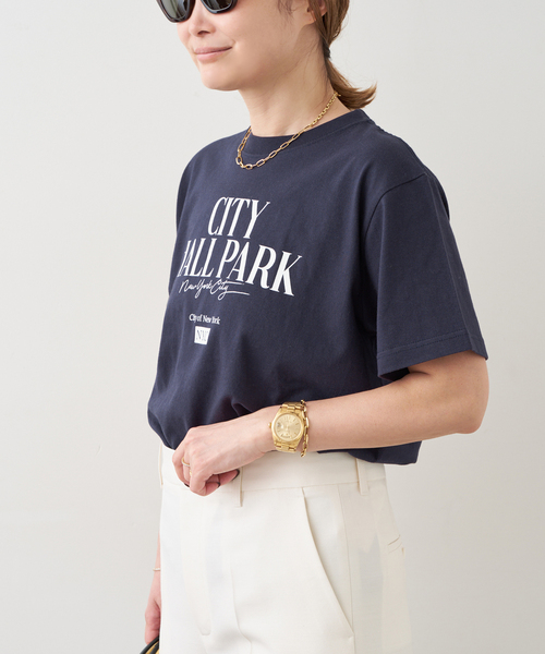 Deuxieme Classe（ドゥーズィエムクラス）の「CITY OF NYC Tシャツ（Tシャツ/カットソー・レディース・ネイビー/ホワイト・FREE）」の13枚目の写真