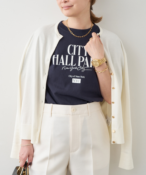 Deuxieme Classe（ドゥーズィエムクラス）の「CITY OF NYC Tシャツ（Tシャツ/カットソー・レディース・ネイビー/ホワイト・FREE）」の19枚目の写真