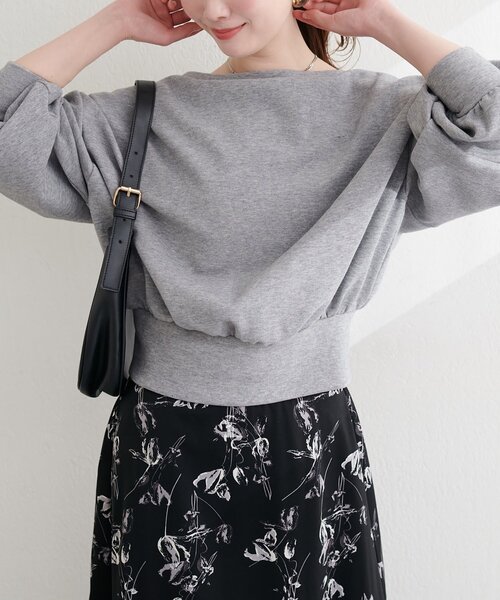 natural couture（ナチュラルクチュール）の「オフショルスウェットプルオーバー（スウェット・レディース・グレー/ピンク/イエロー/オフホワイト/ブラック・FREE）」の19枚目の写真