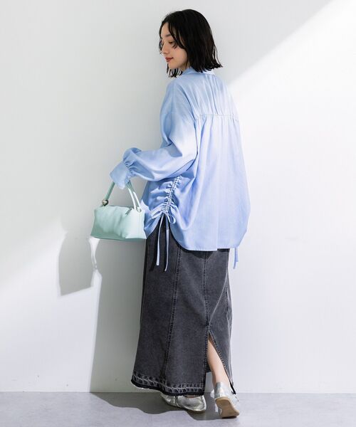 Green　Parks（グリーンパークス）の「脇シャーリングシャツ（シャツ/ブラウス・レディース・ホワイト系その他2/ブルー系その他6/ホワイト系その他6・FREE）」の10枚目の写真