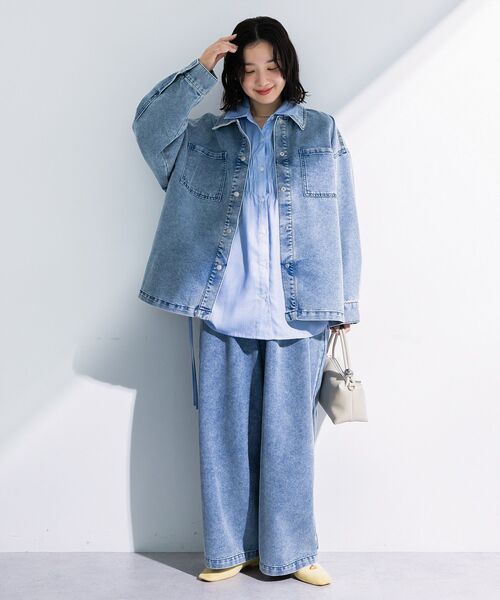 Green　Parks（グリーンパークス）の「脇シャーリングシャツ（シャツ/ブラウス・レディース・ホワイト系その他2/ブルー系その他6/ホワイト系その他6・FREE）」の14枚目の写真