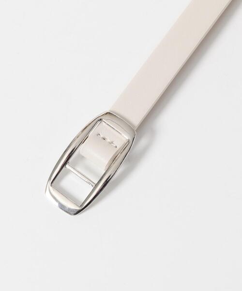 SMELLY（スメリー）の「スクエアバックルナローベルト（ベルト・レディース・ブラック/アイボリー・-）」の5枚目の写真