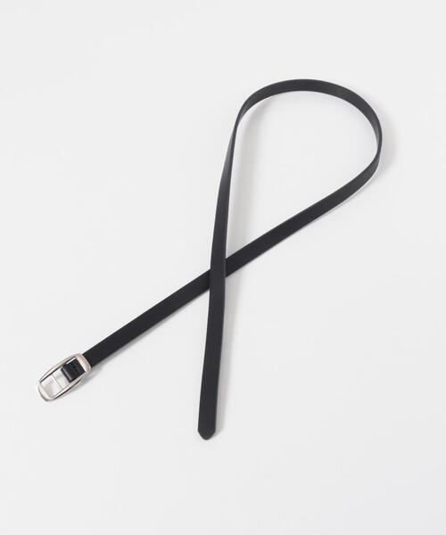 SMELLY（スメリー）の「スクエアバックルナローベルト（ベルト・レディース・ブラック/アイボリー・-）」の8枚目の写真