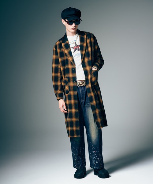 glamb（グラム）の「Extra Long Gown Shirt / エクストラロングシャツ（シャツ/ブラウス・メンズ・ブラック/イエロー・S/M/L）」の13枚目の写真