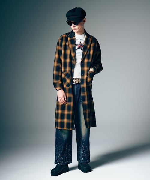 glamb（グラム）の「Extra Long Gown Shirt / エクストラロングシャツ（シャツ/ブラウス・メンズ・ブラック/イエロー・S/M/L）」の14枚目の写真