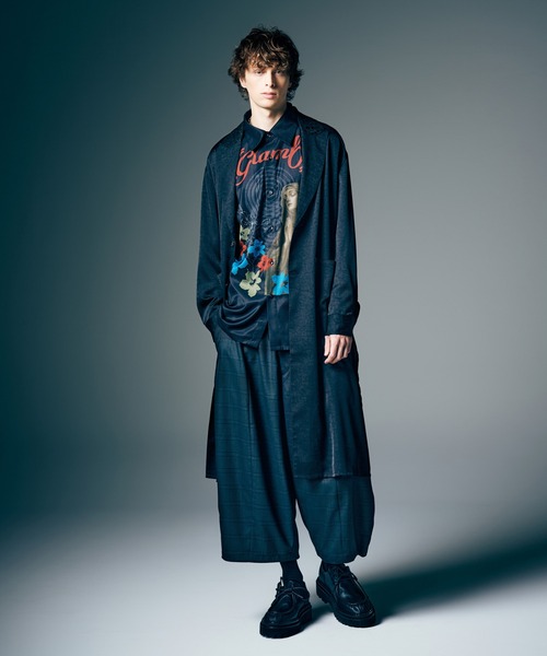 glamb（グラム）の「Extra Long Gown Shirt / エクストラロングシャツ（シャツ/ブラウス・メンズ・ブラック/イエロー・S/M/L）」の10枚目の写真