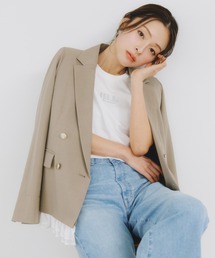 JILL by JILL STUART（ジルバイジルスチュアート）の「セットアップ対応ドライタッチフリルヘムジャケット（テーラードジャケット）」