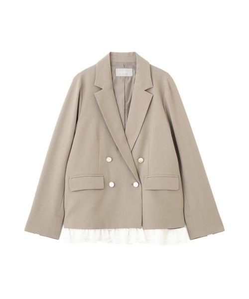 JILL by JILL STUART(ジルバイジルスチュアート)の「セットアップ対応ドライタッチフリルヘムジャケット(テーラードジャケット・レディース・モカ/ベージュ/グレー・FREE)」の17枚目の写真