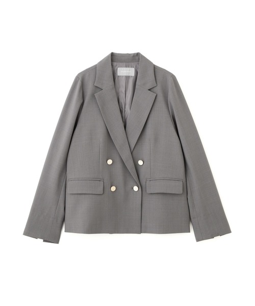 JILL by JILL STUART(ジルバイジルスチュアート)の「セットアップ対応ドライタッチフリルヘムジャケット(テーラードジャケット・レディース・モカ/ベージュ/グレー・FREE)」の8枚目の写真