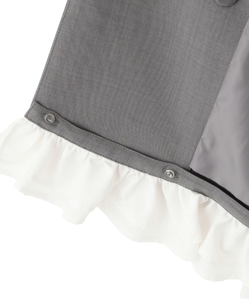 JILL by JILL STUART(ジルバイジルスチュアート)の「セットアップ対応ドライタッチフリルヘムジャケット(テーラードジャケット・レディース・モカ/ベージュ/グレー・FREE)」の4枚目の写真