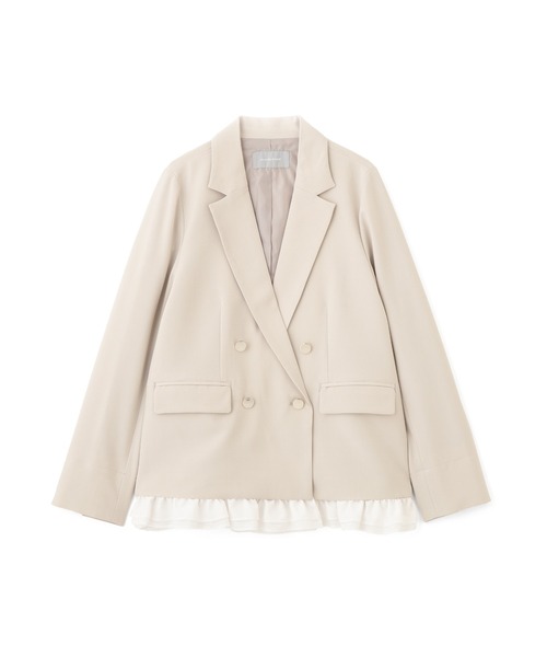 JILL by JILL STUART(ジルバイジルスチュアート)の「セットアップ対応ドライタッチフリルヘムジャケット(テーラードジャケット・レディース・モカ/ベージュ/グレー・FREE)」の15枚目の写真