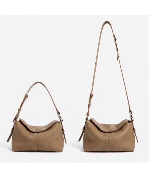 NiiNa(ニーナ)の「【 NiiNa / ニーナ 】高品質レザースクエアシルエットショルダーバッグ(長さ調整可能)(ショルダーバッグ・レディース・ホワイト/ブラウン/ダークブラウン/ブラック・FREE)」の15枚目の写真
