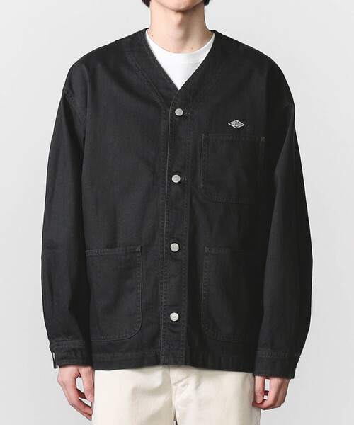 DANTON（ダントン）の「DANTON | ドリル カラーレスジャケット MEN（ノーカラージャケット・メンズ・ブラック・42/40）」の11枚目の写真