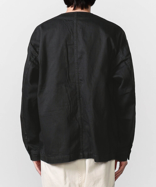 DANTON（ダントン）の「DANTON | ドリル カラーレスジャケット MEN（ノーカラージャケット・メンズ・ブラック・42/40）」の9枚目の写真