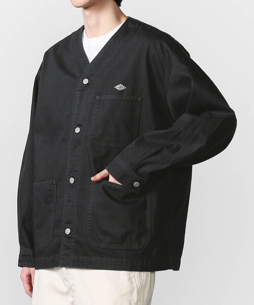 DANTON（ダントン）の「DANTON | ドリル カラーレスジャケット MEN（ノーカラージャケット・メンズ・ブラック・42/40）」の8枚目の写真