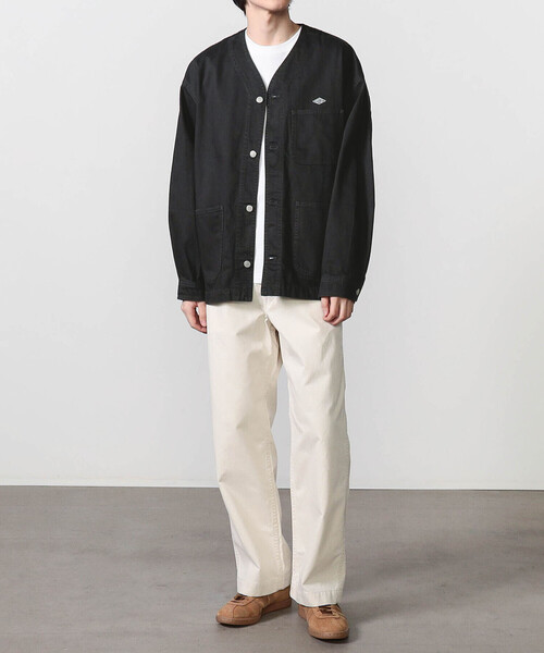 DANTON（ダントン）の「DANTON | ドリル カラーレスジャケット MEN（ノーカラージャケット・メンズ・ブラック・42/40）」の7枚目の写真