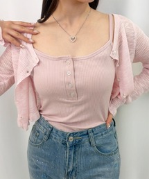 【ZOZOTOWN限定】ヘンリーネックリブキャミソール