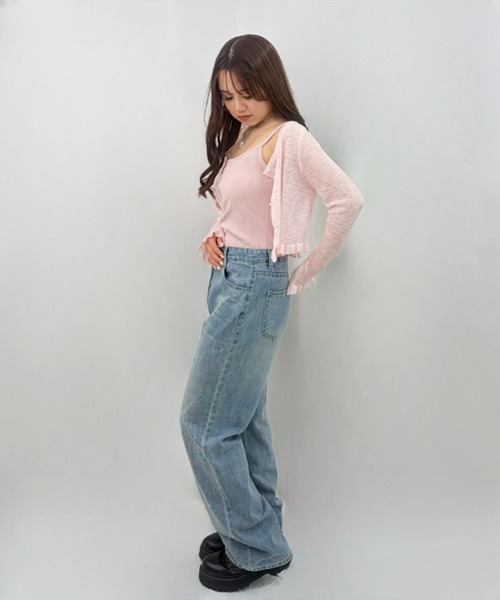frunco(フランコ)の「【ZOZOTOWN限定】ヘンリーネックリブキャミソール(キャミソール・レディース・ピンク/ブラック・FREE)」の7枚目の写真