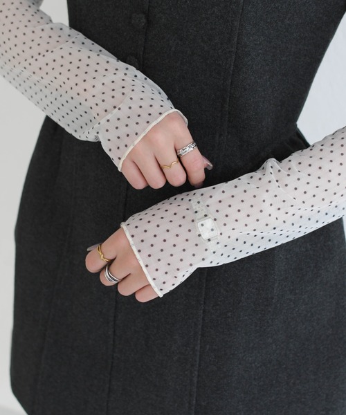 31 Sons de mode（トランテアン　ソン　ドゥ　モード）の「シアーハイネックトップス（Tシャツ/カットソー・レディース・アイボリー/ホワイト×ブラック・ﾌﾘ-）」の14枚目の写真